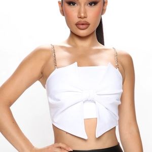 White bow top
